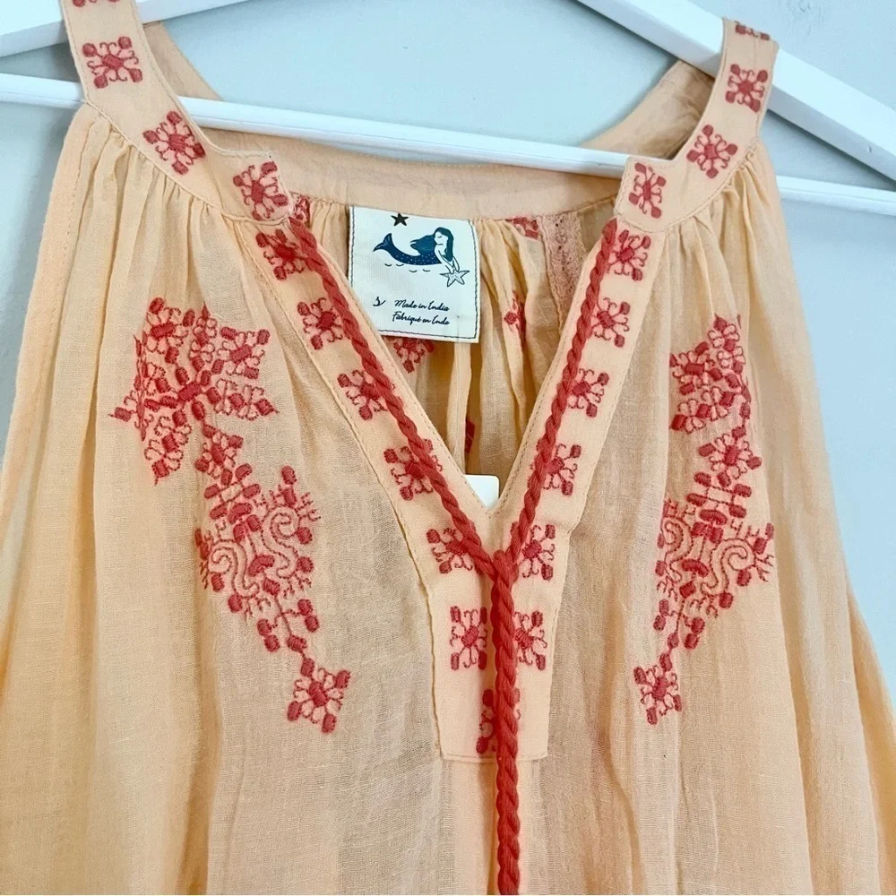 NWT Anthropologie‎ Mermaid Women’s Desert Rose Beach Dress Peach Orange Small